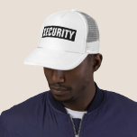 Unisex für Schwarz-weiße benutzerdefinierte Textsi Truckerkappe<br><div class="desc">Fügen Sie Image Company Logo Text hier Modernes elegantes Template Herren's Women's Unisex Security Mitglied Schwarz-weiß Baseball Cap / Trucker Hat.</div>