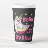 Unisex Geboren zu Sparkle Milchtasse (Vorderseite)
