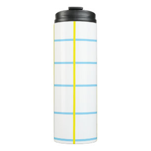 Unisex Gelb, Blau Weiß   Thermosbecher