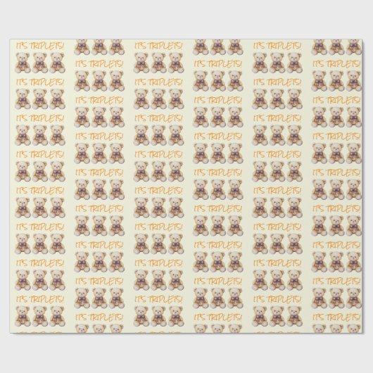 unisex Geschenkpackung für Triplets, Packpapier (Flach)
