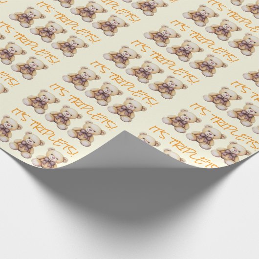 unisex Geschenkpackung für Triplets, Packpapier (Ecke)