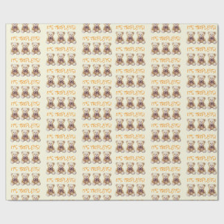 unisex Geschenkpackung für Triplets, Packpapier
