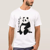 Unisex Giant Panda Sleepy Sitting Chill Bamboo T-Shirt (Vorderseite)