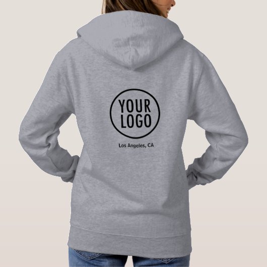 Unisex Gray Hoodie Sweatshirt Custom Logo S to 3XL (Rückseite)