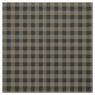 Unisex Grey Black Kariert Checkered Buffalo Muster Stoff