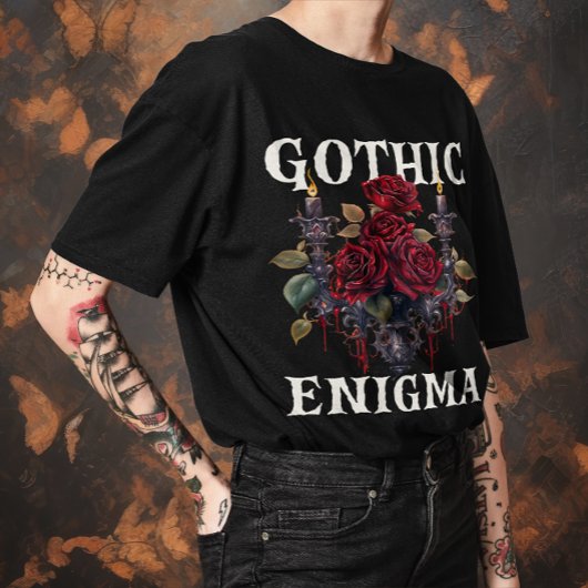 Unisex Halloween "Gothic Enigma" Gotische Rose T-Shirt