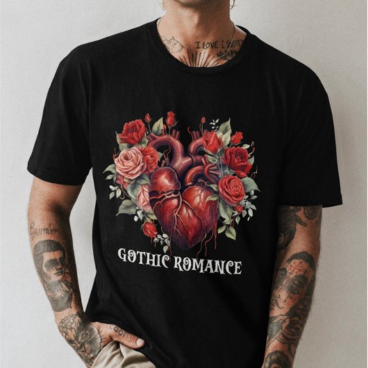 Unisex Halloween Gotisches Herz T-Shirt