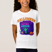 Unisex Halloween Pixel Apparel Retro männliche wei T-Shirt (Vorderseite)
