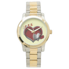 Unisex Heart Magic Oversized Zwei-Tone-Uhr Armbanduhr