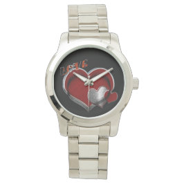 Unisex Herz Magic Oversified Silver Bracelet Watch Armbanduhr
