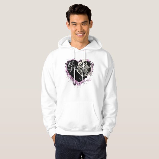 Unisex hoodie with a charming couple design (Vorne ganz)