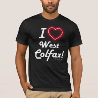 Unisex "Ich liebe West Colfax" Schwarz T-Shirt