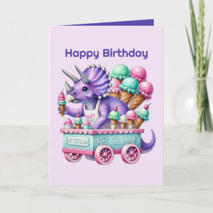 Unisex kids Dinosaurier Eis Party Karte