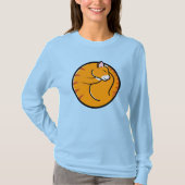 Unisex Lazy Cat Days Long Sleeve Light Blue T-Shir T-Shirt (Vorderseite)