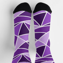 Unisex lila geometrische Dreiecke Socken