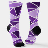 Unisex lila geometrische Dreiecke Socken (Gewinkelt)