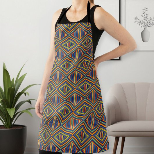 Unisex Long Apron with Unique Pattern Schürze