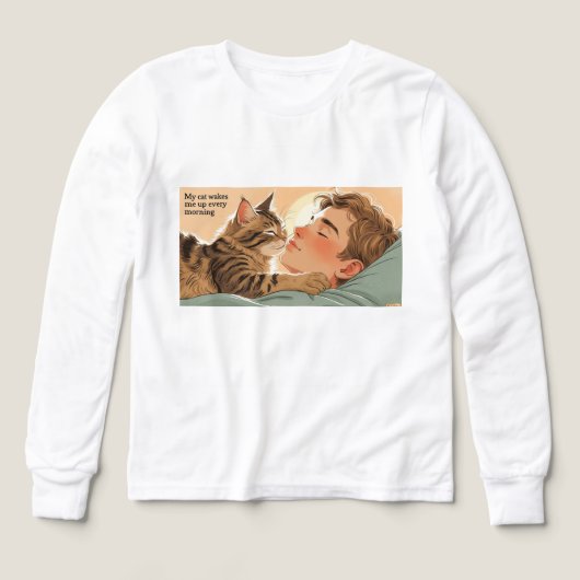 Unisex Long Sleeve T-Shirt Funny Cat Lover Shirt (Design Vorderseite)