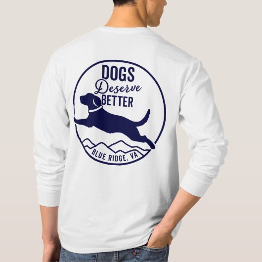 Unisex Long Sleeve Tshirt - Navy Logo (Rückseite)