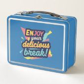 Unisex Metal Lunch Box with Trendy Graphics (Vorderseite)
