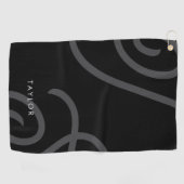 Unisex Modernes Golfhandtuch mit Individuelle Name (Horizontal)