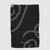 Unisex Modernes Golfhandtuch mit Individuelle Name (Vorderseite)