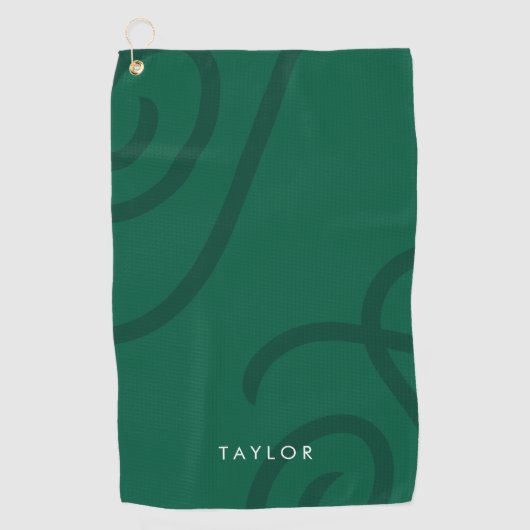 Unisex Modernes Golfhandtuch mit Individuelle Name (Vorderseite)
