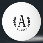 Unisex Monogram Custom | Tennisball Tischtennisball<br><div class="desc">Ein einzigartiger Tischtennisball mit einem großen Monogramm und einem individuelle Name darunter. Ein großartiger Artikel für Ihr individuelles Geschenk für diesen großartigen Tischtennissportler.</div>