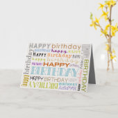 Unisex Multicolor Happy Birthday Text Bday Card Karte (Gelbe Blume)