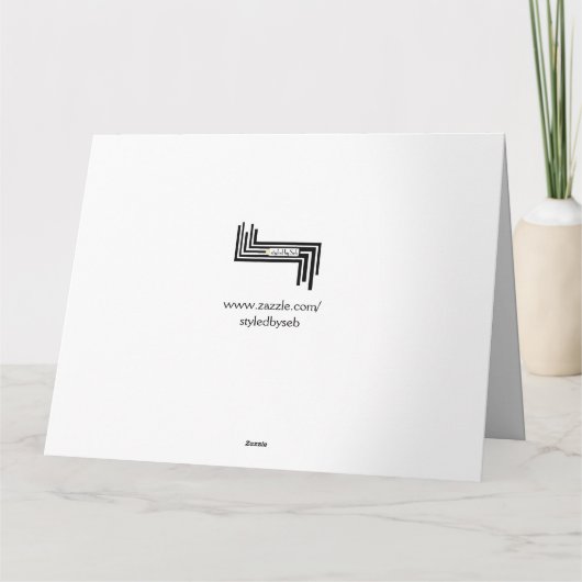 Unisex Newspaper Print Vielen Dank Typografy Card Dankeskarte (Rückseite)