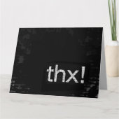 Unisex Newspaper Print Vielen Dank Typografy Card Dankeskarte (Vorderseite)