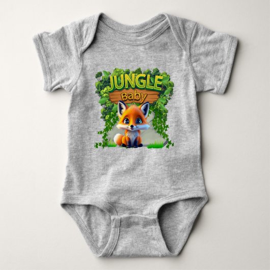 Unisex Niedlich Baby Fox Wild Nature Forest Graphi Baby Strampler (Vorderseite)