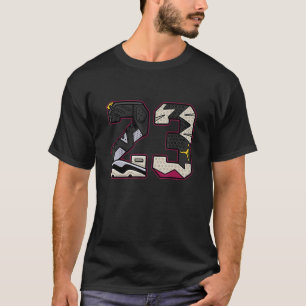 Unisex Nummer 23 Sneaker Match 6 Bordeaux T-Shirt