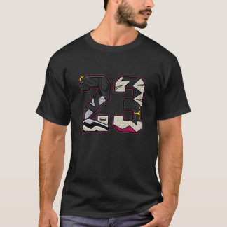 Unisex Nummer 23 Sneaker Match 6 Bordeaux T-Shirt