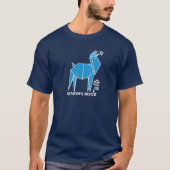 Unisex Origami Llama T-Shirt in Blau (Vorderseite)