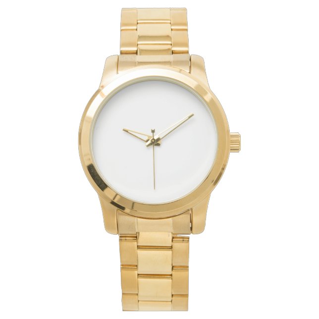 Unisex Oversified Gold Watch Armbanduhr (Vorderseite)