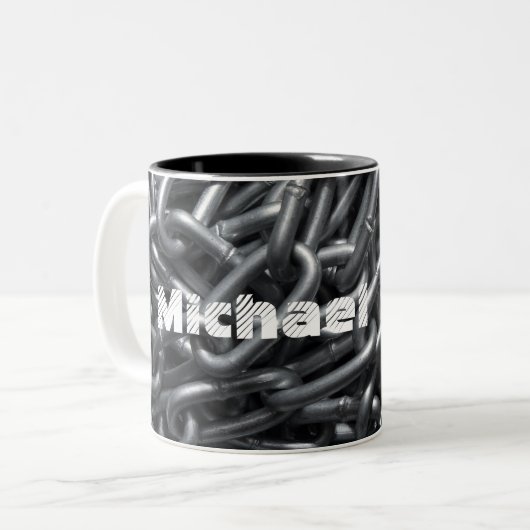 Unisex Personalisiert Zweifarbige Tasse (Vorderseite Links)