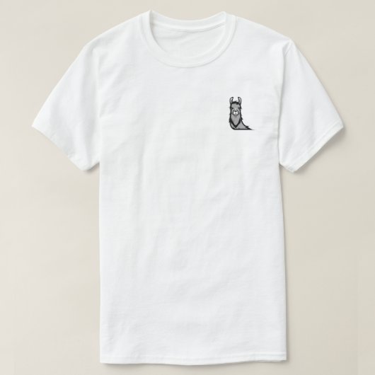 Unisex Pocket Emblem Llama T-Shirt (Design vorne)