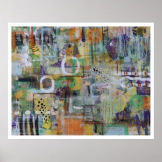 Unisex Print of Original Abstrakt Painting Poster