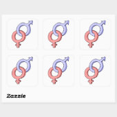 Unisex Quadratischer Aufkleber (Blatt)