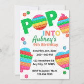 Unisex Rainbow Pop It Fidget Toy Birthday Party Einladung (Vorderseite)