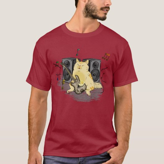 Unisex Rock n Roll Kitty T-Shirt (Vorderseite)