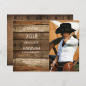 Unisex Rustic Barnwood Foto Abschluss Horizontal Ankündigung (Vorne/Hinten)