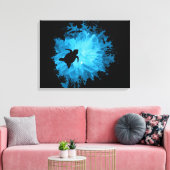 Unisex Schildkrötenriff Silhouette Mens Womens Leinwanddruck (Insitu (Wohnzimmer))