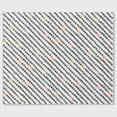 Unisex Schwarz-weiß Red & Green Polka Dot Gift Wra Geschenkpapier (Flach)