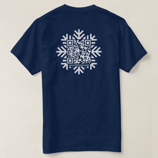 Unisex Snowflake QR-Code-T - Shirt (Design Rückseite)