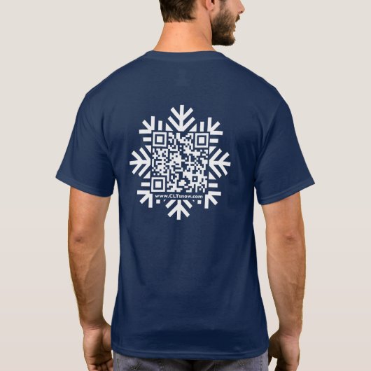 Unisex Snowflake QR-Code-T - Shirt (Rückseite)