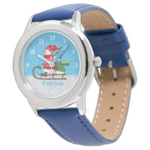 Unisex Snowman Snowmann geben Namen Weihnachten Armbanduhr