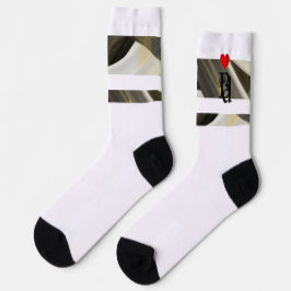 Unisex Socks Trend Abstrakt Art Schwarz-weiß Gold Socken