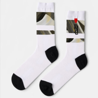 Unisex Socks Trend Abstrakt Art Schwarz-weiß Gold Socken